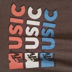 MTV Youth XL Gray/Brown Band Tee